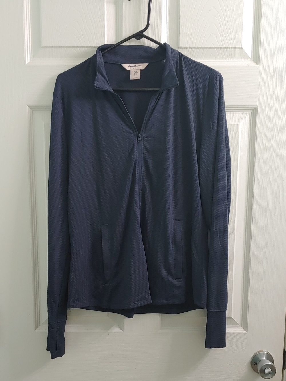 Tommy Bahama Golf Jacket Women's XL Blue Athletic Full Zip